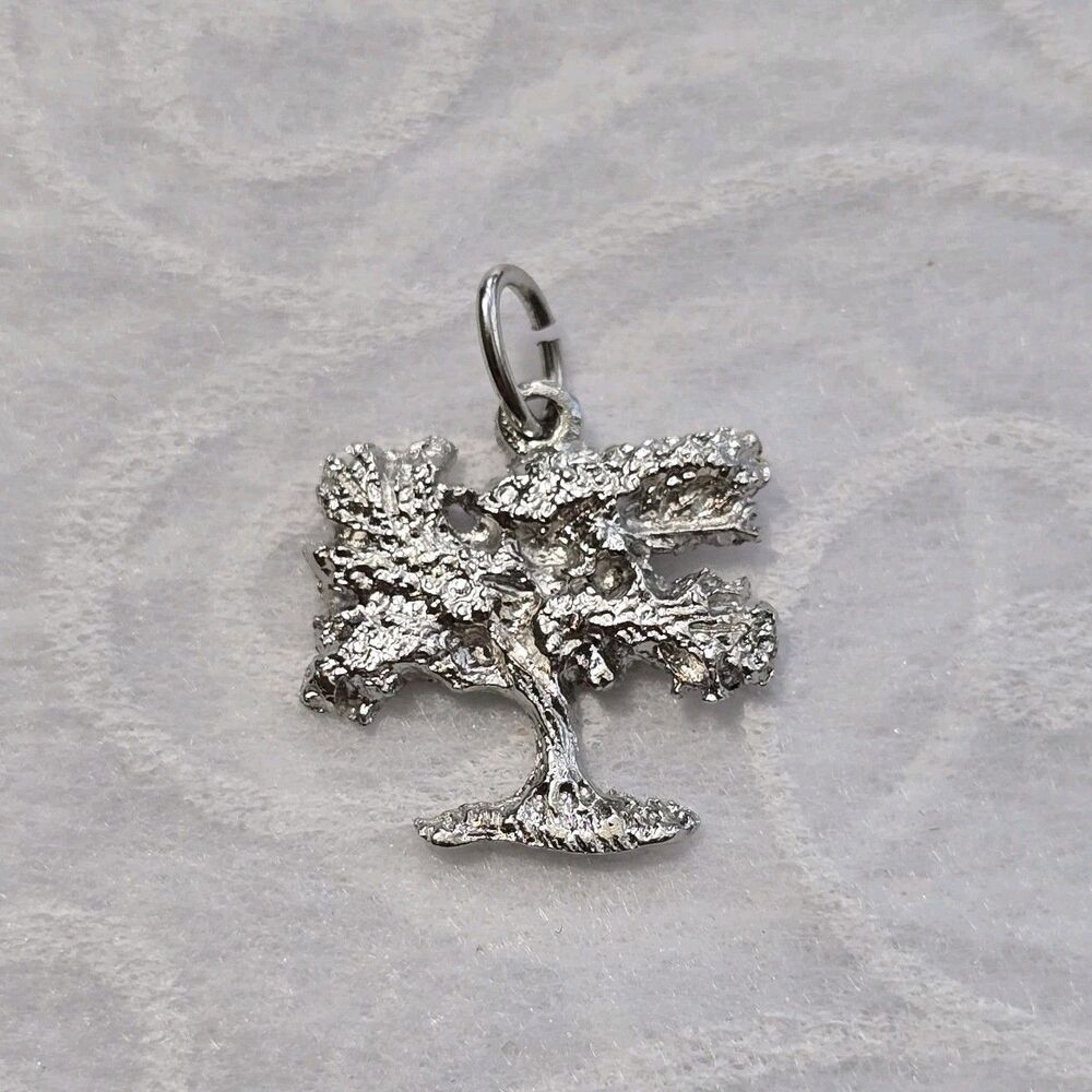 Vintage Sterling Silver Kapok Tree Charm Tree of Life Endurance Strength